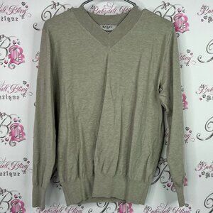 Bailey sweater long sleeve soft V-Neck Sweater grey beige
